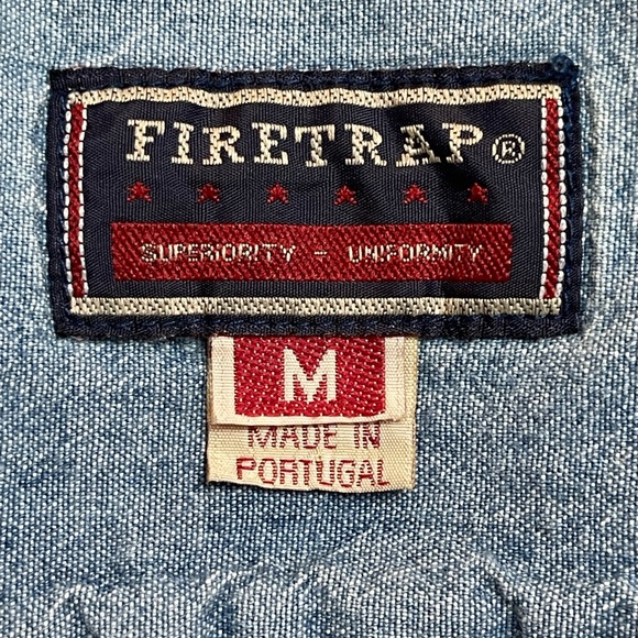 VINTAGE Firetrap Woven Shacket, Sz M - Picture 3 of 7